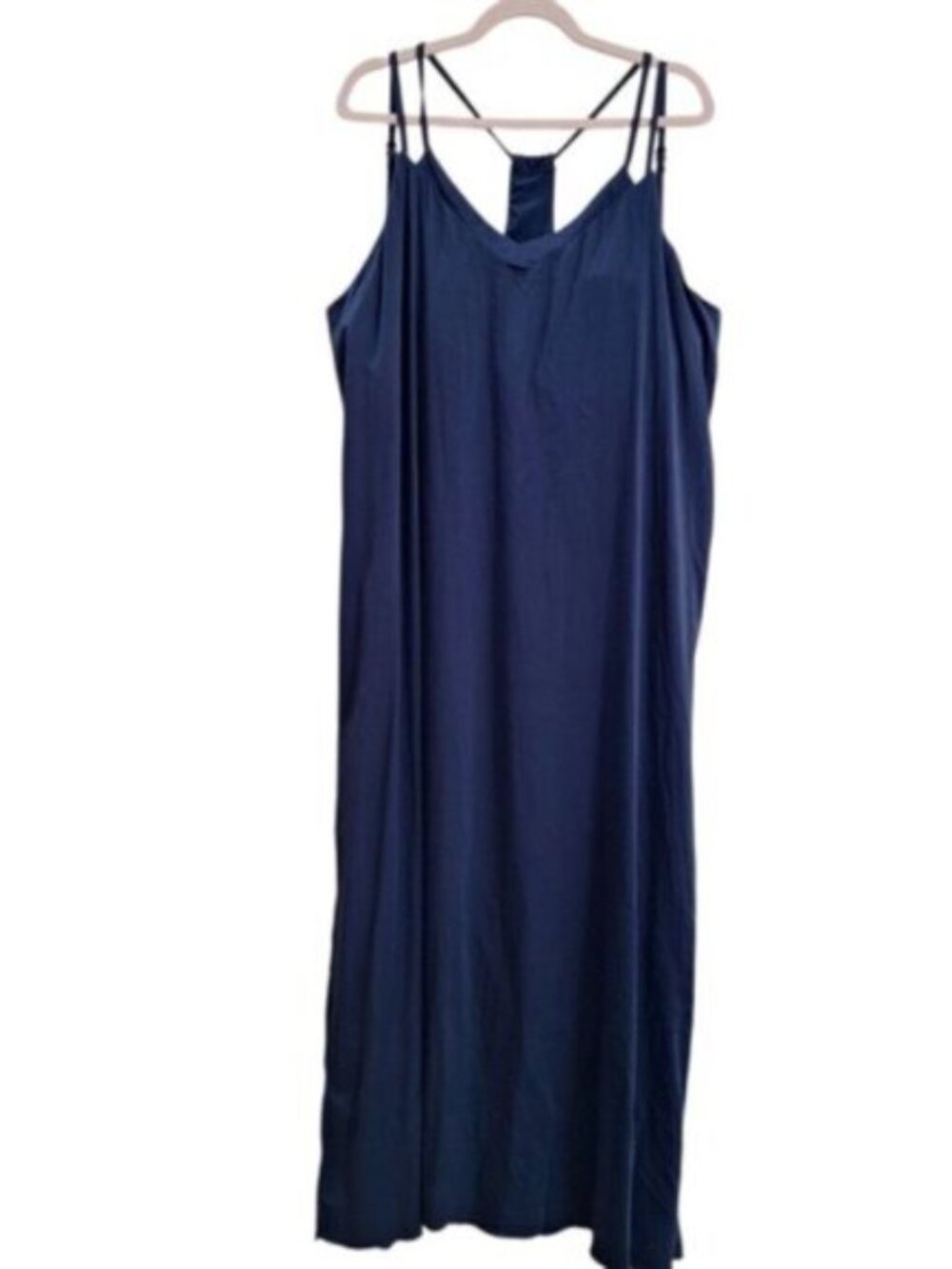 SheBird Womens Navy Savanna Strappy Maxi Bra Dress Sz 9/3X Pocketts - Picture 7 of 11